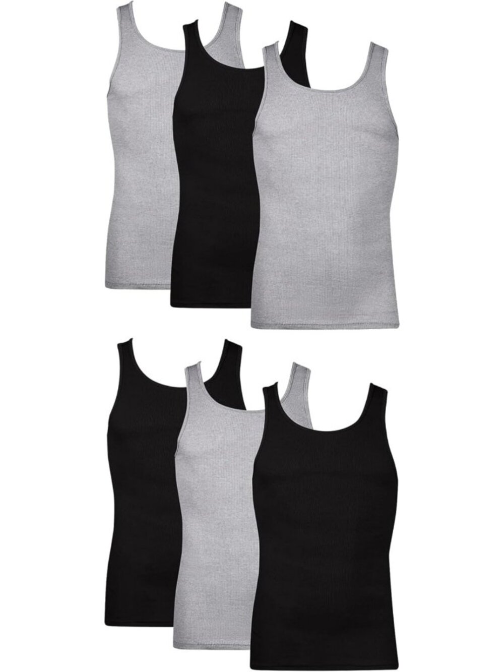 Men's Cotton Tank Undershirt Pack - Moisture-Wicking, Breathable, Multi-Pack